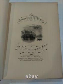 Vintage Antique American library of art literature & song Vol. VI 1886 Book Rare
