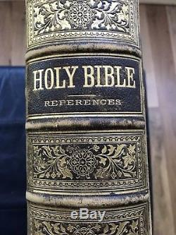 Vintage Antique Holy Bible Holman's Edition 1879 Gold Edge Rare New Old Test