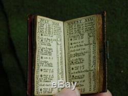 Vintage Antique rare British 1808 Miniature Book Almanac King Queen Sheriff