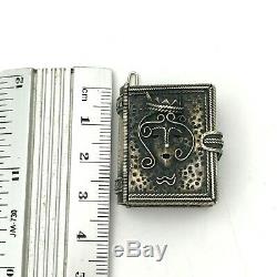 Vintage Pendant Watch Book Theater Diva LUCH USSR Extremely Rare Vysotsky Soviet