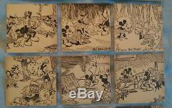 Vintage antique 1930s Disney Mickey mouse rare Calex big little book cards