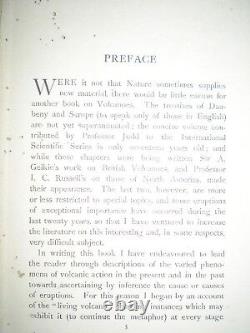 Volcanoes Structure & Significance Rare Antique Book 1912