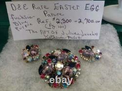 Vtg. Rare Juliana Easter Egg Parure blue/purple9Book pcs! (40 lot)Ref. $2300.00