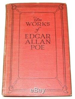 WORKS of EDGAR ALLAN POE! Not leather Set Antique COMPLETE! RARE GIFT Raven(1904)