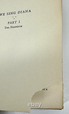 We Sing Diana by Wanda Neff Rare Antique Hardcover Women's History 1928