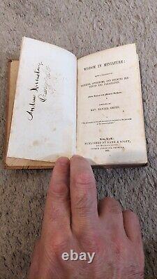 Wisdom in Miniature 1851 Proverbs, Apothegms. RARE Antique Book LOOK