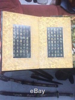Wonderful Chinese Unusual Rare Antique Ancient Calligraphy Book on Jade Stone