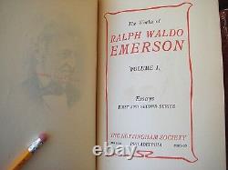 Works Of Ralph Waldo Emerson Antique Books Limited Edition Deluxe Rare Society