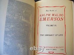 Works Of Ralph Waldo Emerson Antique Books Limited Edition Deluxe Rare Society
