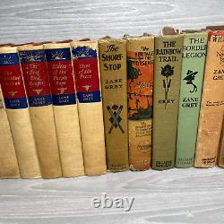 Zane Grey Antique Book Lot 19 Books From 1910s-1930s Old Rare Book Lot
