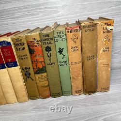 Zane Grey Antique Book Lot 19 Books From 1910s-1930s Old Rare Book Lot